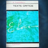 TEXTE CRITICE - EUGEN LOVINESCU - LYCEUM