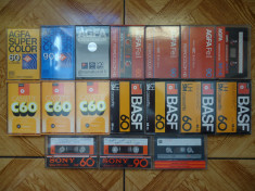 Casete audio anii 70, 80 AGFA, BASF, Sony, TDK, etc. foto