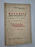Carte veche 1937 George Coanda Recenzia notitelor Maresalului Averescu