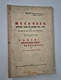 Carte veche 1937 George Coanda Recenzia notitelor Maresalului Averescu