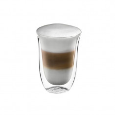 Set pahare latte macchiato DeLonghi, 220 ml, sticla dubla termorezistenta, 2 bucati foto