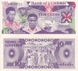 GHANA 10 cedis 1984 UNC!!!