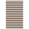 VidaXL Jaluzea tip zebra maro lățime țesătură 140,9 cm poliester