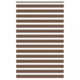 vidaXL Jaluzea tip zebra maro lățime țesătură 140,9 cm poliester