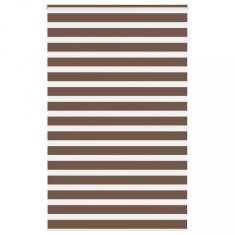 vidaXL Jaluzea tip zebra maro lățime țesătură 145,9 cm poliester