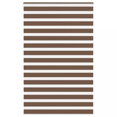 vidaXL Jaluzea tip zebra maro lățime țesătură 140,9 cm poliester foto