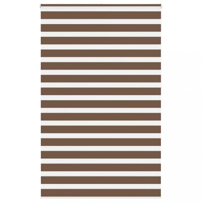 vidaXL Jaluzea tip zebra maro lățime țesătură 140,9 cm poliester