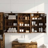 vidaXL Set dulap baie cu raft 3 pcs 126 x 16 x 62.5 cm Lemn compozit 3403836