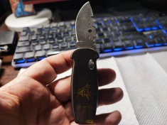 Bricheta vintage maronie cu cutit