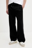 BOSS pantaloni de trening culoarea negru, cu imprimeu, 50543681