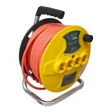 Prelungitor electric pe tambur, 3x2.5 mm&sup2;, IP20, 50 m, 4 prize, LAVA