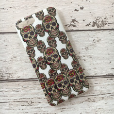 Husa iPhone 7 Plus si 8 Plus Silicon Model Printed Mexican Skull foto