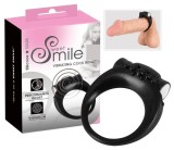 Inel cu vibratii pentru penis Smile Stayer negru