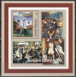 Guineea Bissau 2001 - Picturi de Renoir, Colita, MNH, Nestampilat