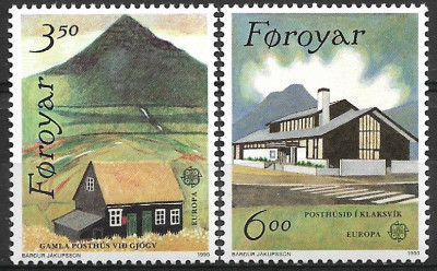 B0668 - Faroe 1990 - Europa 2v. neuzat,perfecta stare foto