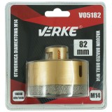 Carota diamantata pentru piatra, gresie si beton 82mm M14 V05182 Verke
