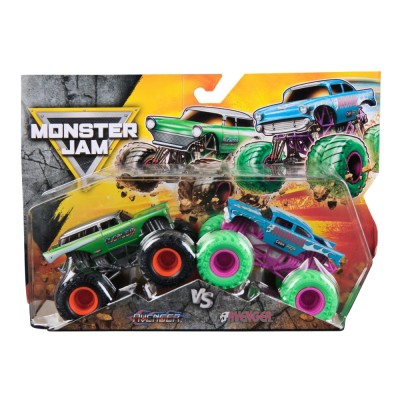 Monster jam set 2 masinute metalice avenger scara 1 la 64 foto