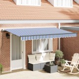 vidaXL Cortina Retractabilă Manual albastru 400 x 200 cm țesătură 3329766