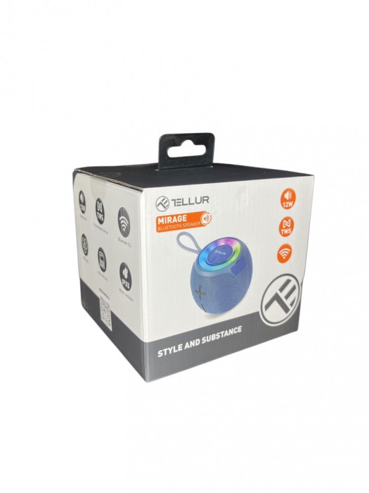 Boxa portabila Tellur Mirage Bluetooth, albastru