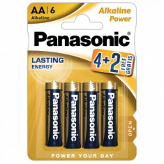 Baterie Panasonic Alkaline Power AA R6 1,5V alcalina LR06APB/6BP set 6 buc.