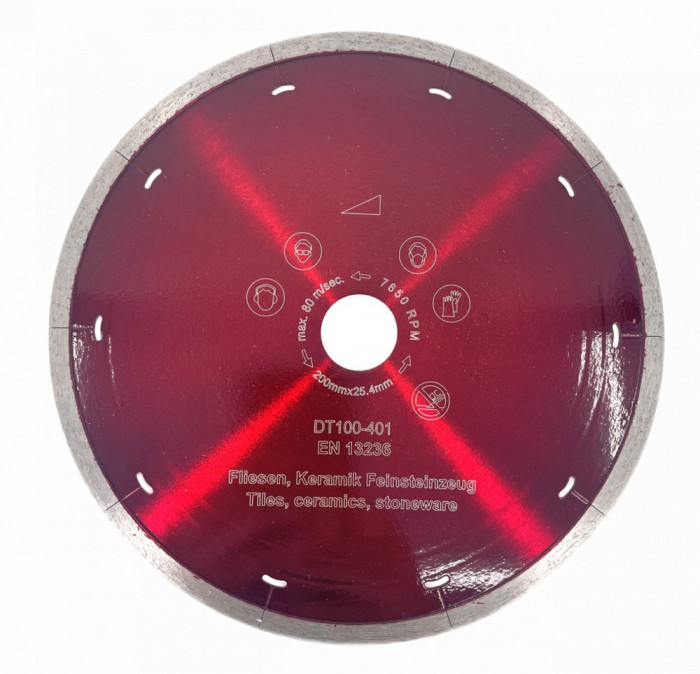 Disc DiamantatExpert pt. Ceramica Dura &amp; Portelan - Rapid 200mm Super Premium - DXDH.3907.200, 25.4