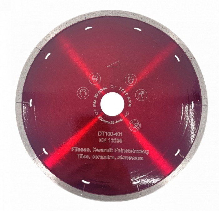 Disc DiamantatExpert pt. Ceramica Dura &amp; Portelan - Rapid 200mm Super Premium - DXDH.3907.200, 22.23