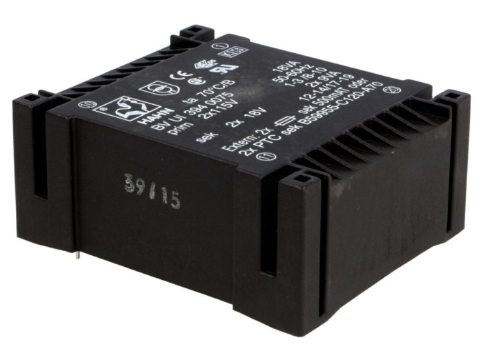 Transformator &icirc;ncapsulat 18V 18VA