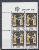 CIPRU CIPRU GREC 1981 EUROPA CEPT BLOC DE 4 TIMBRE MNH