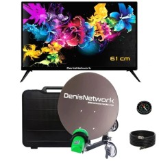 Kit tv antenă camion / camping / rulotă, TV ⛞61cm CI + cu antenă cu 12/24V