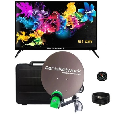 Kit tv antenă camion / camping / rulotă, TV ⛞61cm CI + cu antenă cu 12/24V foto