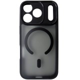 Husa spate TPU cu plastic, neagra, magnet, pentru Apple iPhone 17 Pro, 18 Pro