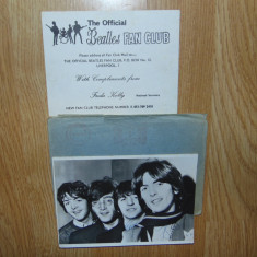 Fotografie originala Beatles cu autografe in original anul 1968