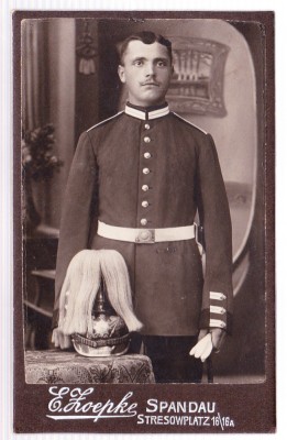 AMS @ - FOTOGRAFIE CDV - E. ZOEPKE SPANDAU, MILITAR, tinuta parada, ofiter foto