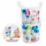 Organizator Jucarii Baie BabyJem Ocean, 4 Compartimente, 27x43 cm, Poliester, Ventuze