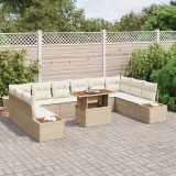 VidaXL Set de masă pentru grădină 11 pcs Bej, crem 100 x 55 x 73 cm