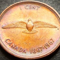 Moneda comemorativa 1 CENT - CANADA, anul 1967 * cod 1945 B