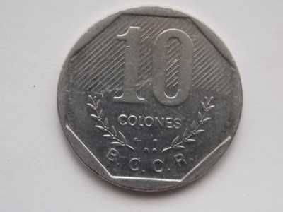 10 COLONES 1992 COSTA RICA foto