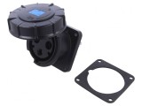 Conector alimentare AC trifazat 63A 230V IP67 mamă