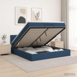 Cumpara ieftin Pat ottoman cu saltea albastru 180 x 200 cm Tesatura