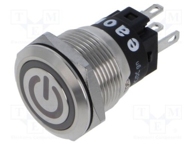 Comutator anti-vandalism EAO 2 poziții SPDT 3A 240V LED verde IP67/IP65 foto