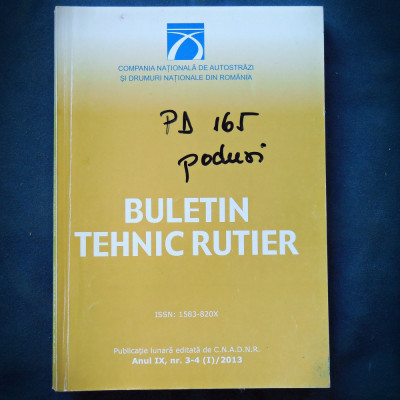 BULETIN TEHNIC RUTIER - NR. 3-4 / 2013 foto