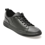 Pantofi sport BITE THE BULLET negri, HS496, din piele naturala
