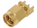 Conector SMA Tată Drept PCB PTFE Aurit