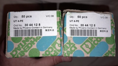 CLEMA SIR MODEL UT4-PE DE 4MM2 ,32A ,PHOENIX CONTACT ,COD 3044128, CLEME,REGLETE foto