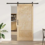 Ușa glisantă cu set hardware 93x211 cm Lemn masiv de pin