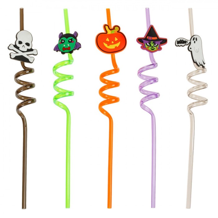 Set Paie Reutilizabile, Spiralat, Multicolor, Decorațiuni Halloween, 10 Bucăți