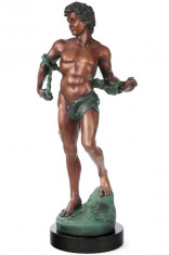 Samson mare - statueta din bronz pe soclu din marmura BM720 foto