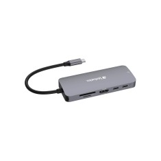 Verbatim Hub multiport USB-C 9 port SilverHDMI RJ45.2xUSB-C 3xUSB-A 3.2 Gen1&amp;amp;2 SD microSD