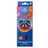 Creioane colorate Koh-i-noor Raton 18 culori intense pentru desen activitati creative scoala acasa