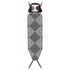 Masa de Calcat cu Suport Fier de Calcat, 97x30x90 cm, Culoare Alb/Negru, Masa de Calcat, Masa de Calcat cu Suport, Masa cu Suport Fier, Husa Masa de C foto